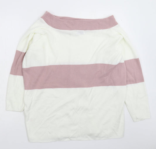 Womens UK Size 8 In the Style White Pullover Jumper