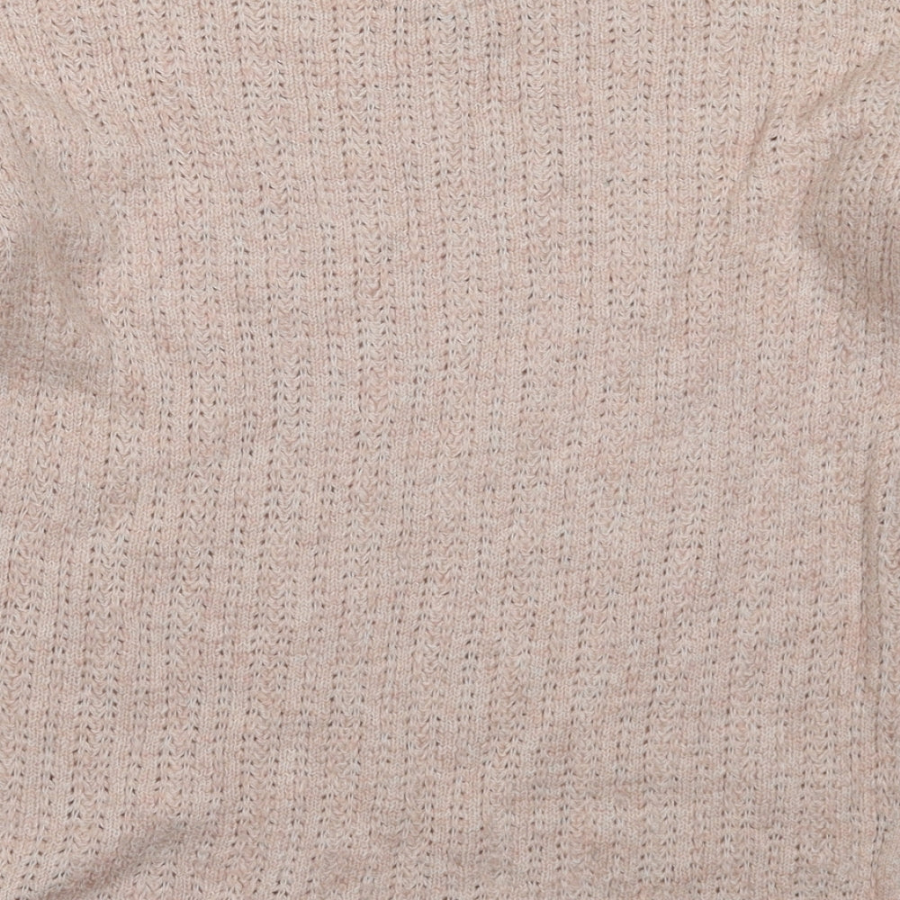 American Eagle Outfitters Womens Beige Knit Pullover Jumper Size S