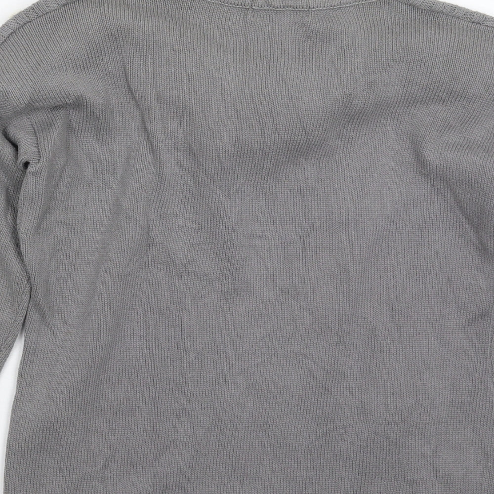 Womens UK Size 10 Blue Inc Grey Pullover Jumper