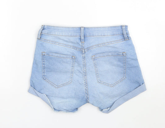 H&M Womens Blue Denim Cut-Off Shorts Size 4