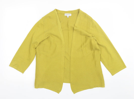 Additional front view of Chianti women’s green cardigan jumper, size L
