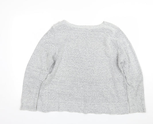 Womens UK Size 20 M&Co Grey Pullover Jumper