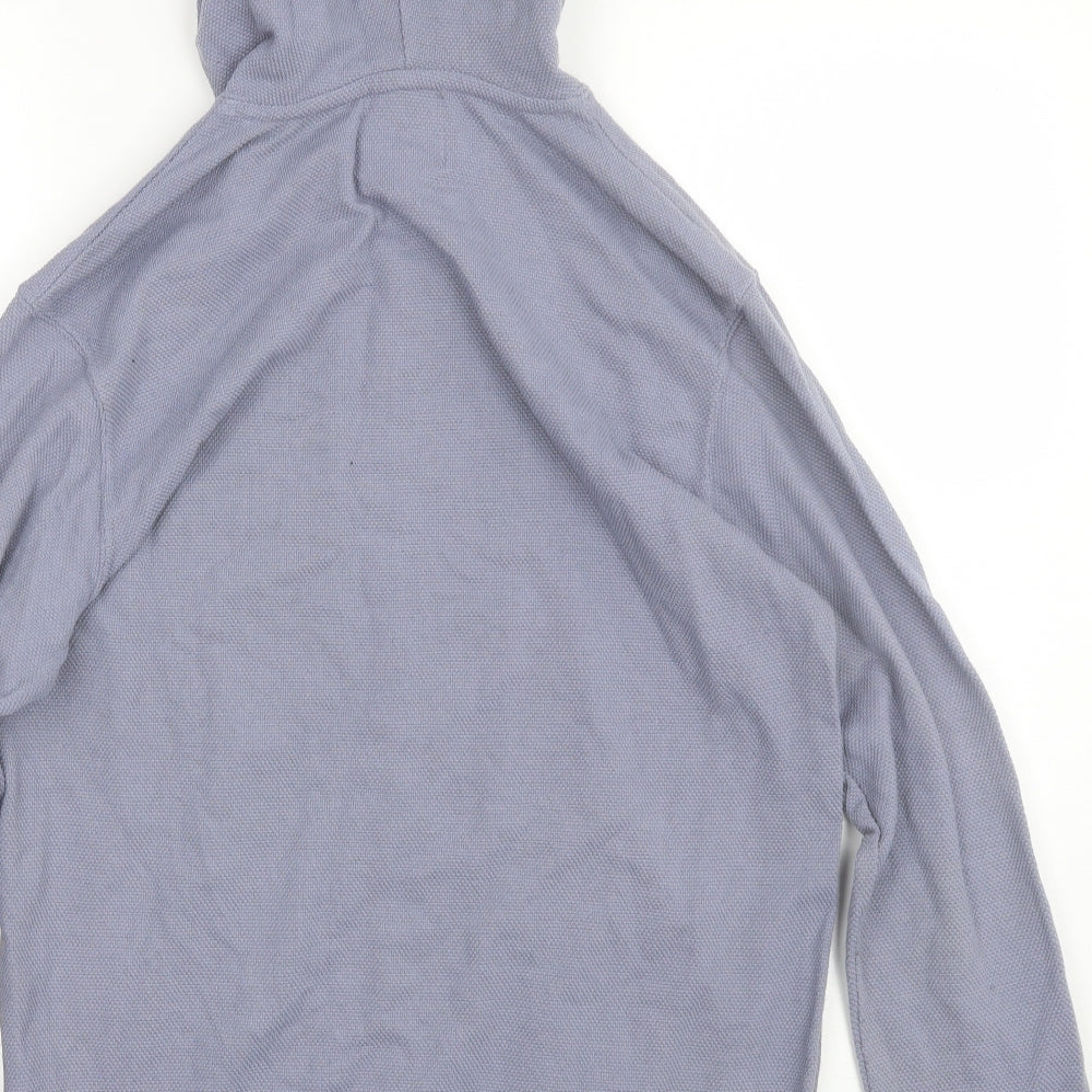 Mens UK Size S Boohoo Blue Pullover Hoodie