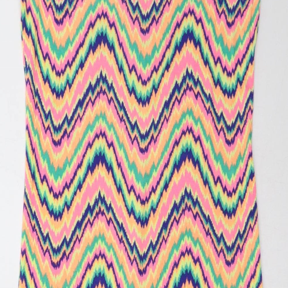 Brand and care label for aislinn women’s multicoloured geometric bodycon, size M