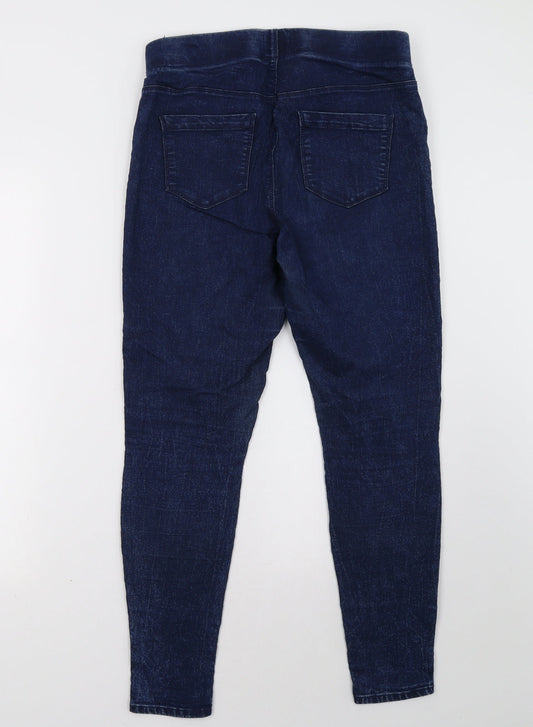Back view of Matalan women’s blue jegging trousers, size UK 10, 29-inch leg