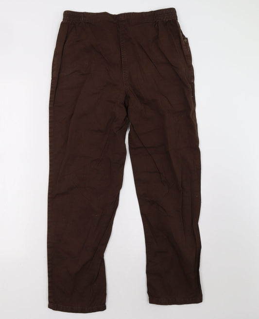 Classic Womens Brown Trousers Size 12 L30 in