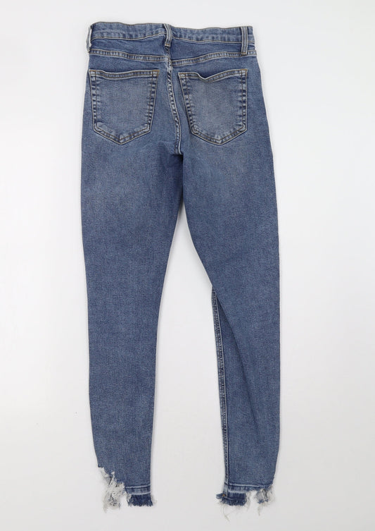 Topshop Womens Blue Skinny Jeans Size 28 L32 in