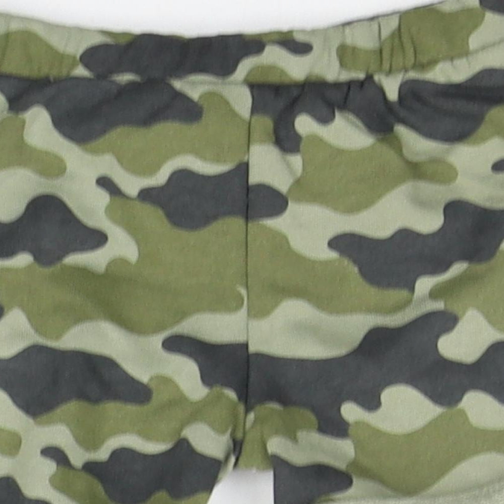 FRED & FLO Baby Green Camouflage Cropped Trousers Size 6-9 Months