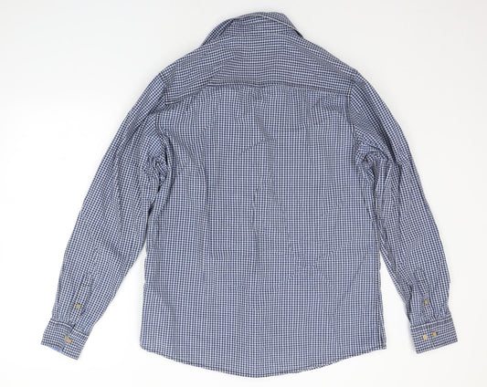 Livergy Mens Blue Check Button-Up Size L