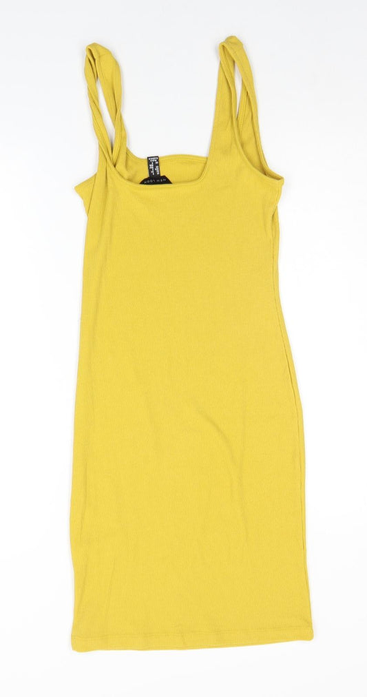 New Look Womens Yellow A-Line Size 6
