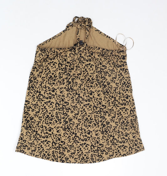 NEXT Womens Beige Animal Print Basic Tank Size 12
