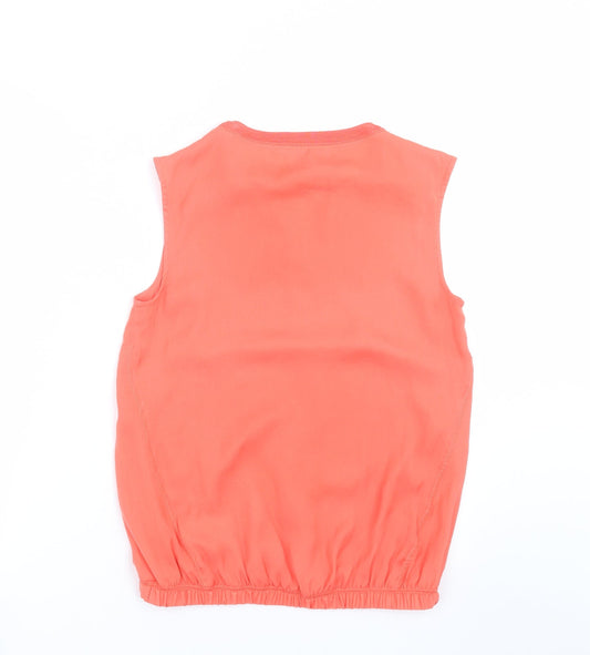 Womens UK Size 6 NEXT Orange Basic Blouse