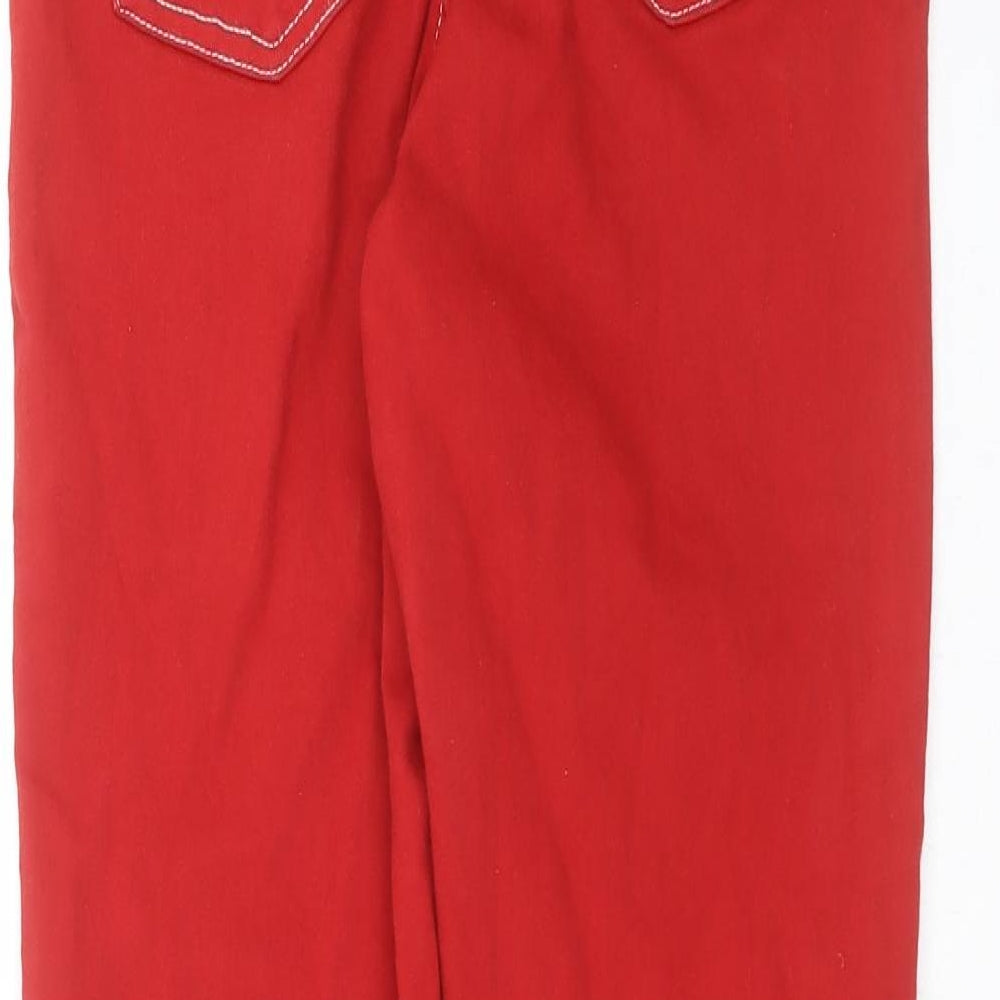 Topshop Womens Red Denim Skinny Jeans Size 30 in L27 in