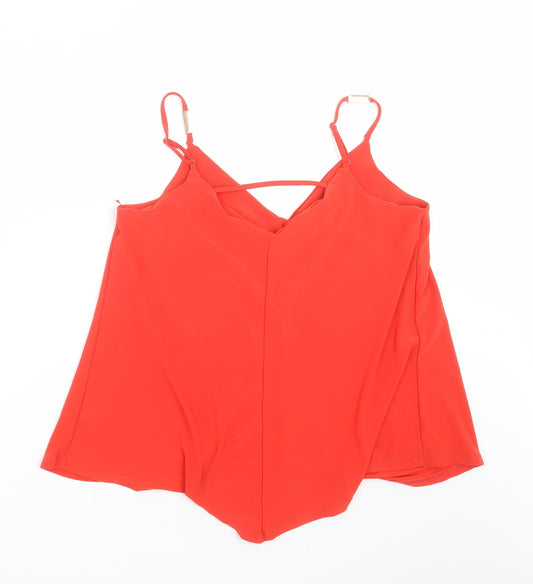 George Womens Red Basic Blouse Size 14