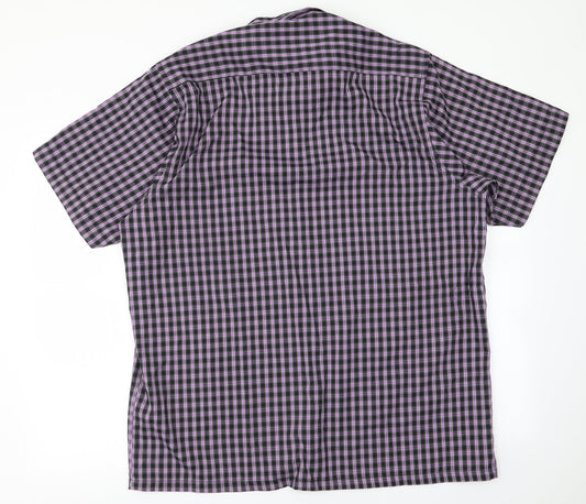 Preworn Mens Purple Check Button-Up Size XL