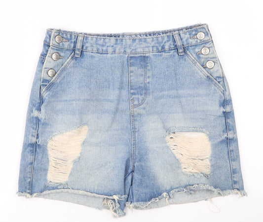 Womens UK Size 8 Denim Co Regular Fit Mom Shorts