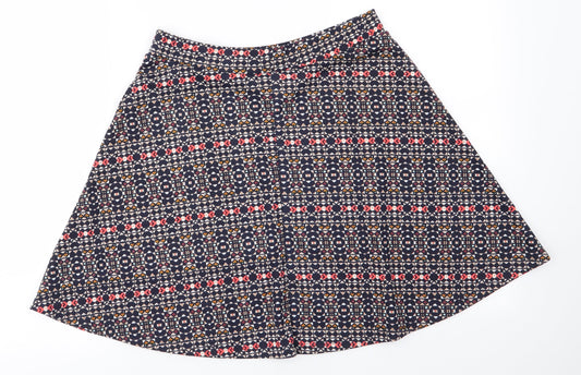 H&M Womens Blue Geometric A-Line Skirt Size S