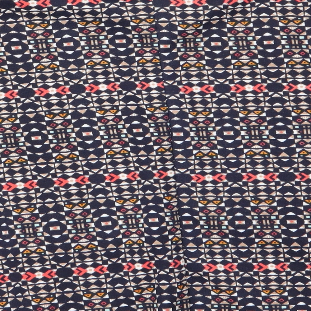 H&M Womens Blue Geometric A-Line Skirt Size S