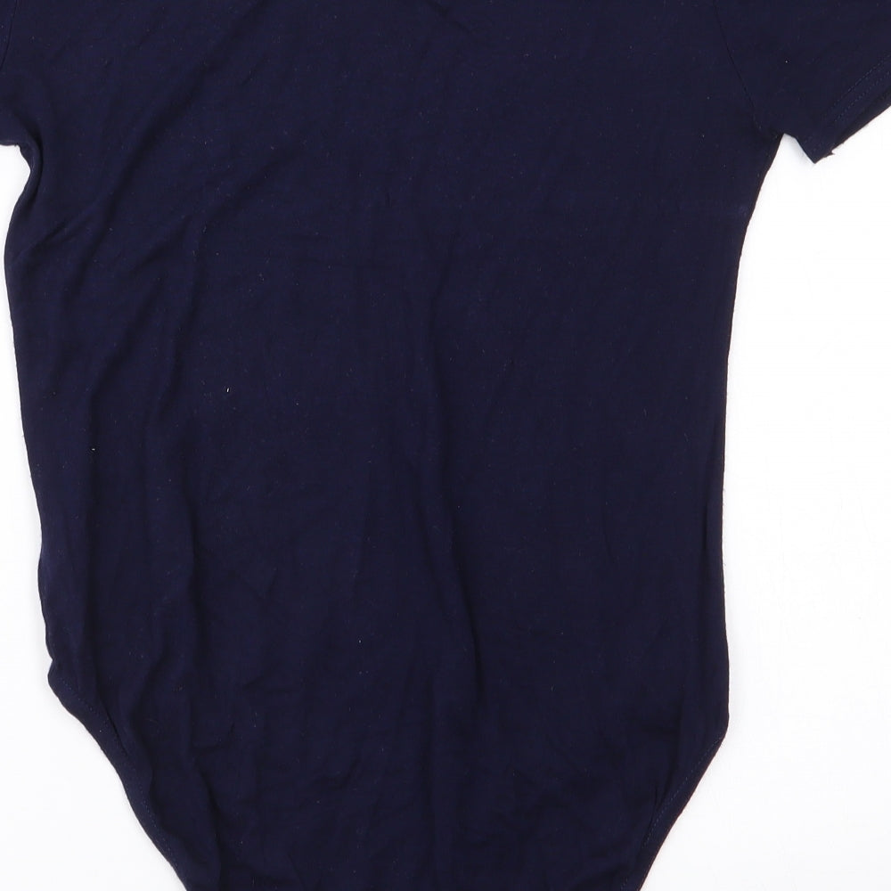 Boohoo Womens Blue Bodysuit One-Piece Size 12