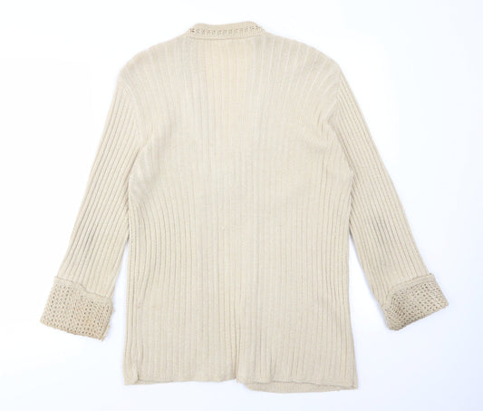 Womens UK Size L Pulse Beige Shrug Jumper
