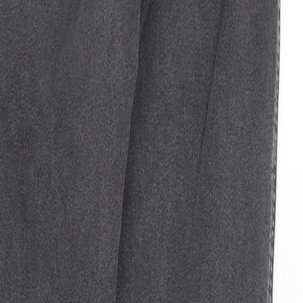 Brand and care label for ASOS women’s grey denim skinny jeans, size UK 26, in, 32-inch leg