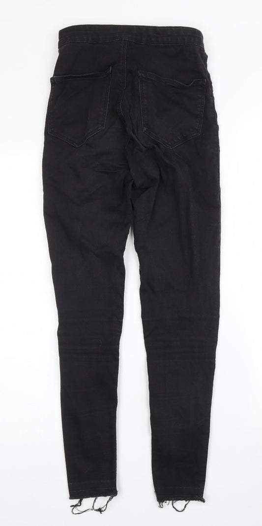 Topshop Womens Black Denim Skinny Jeans Size 24 in L27 in