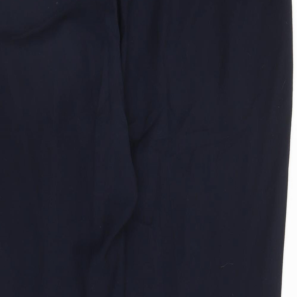 Womens UK Size 14 M&S Regular Fit Blue Trousers