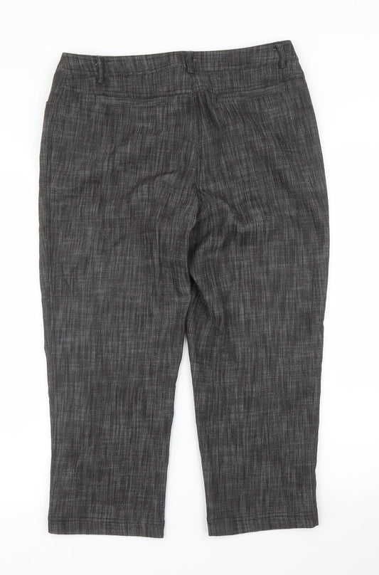 Daxon Womens Grey Capri Trousers Size 12 L20 in