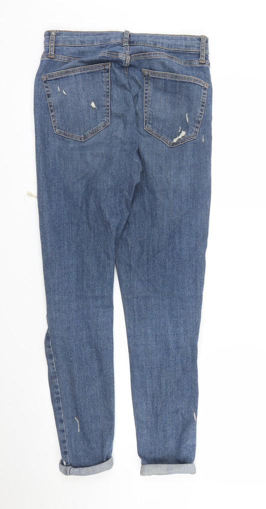 Topshop Womens Blue Denim Tapered Jeans Size 28 in L28 in