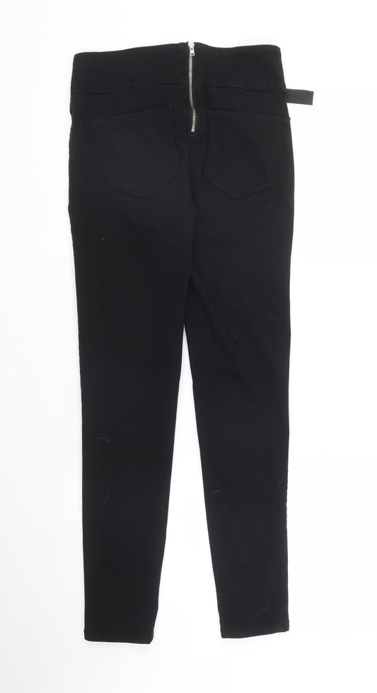 Womens UK Size 8 Very Regular Fit Carrot Black Trousers