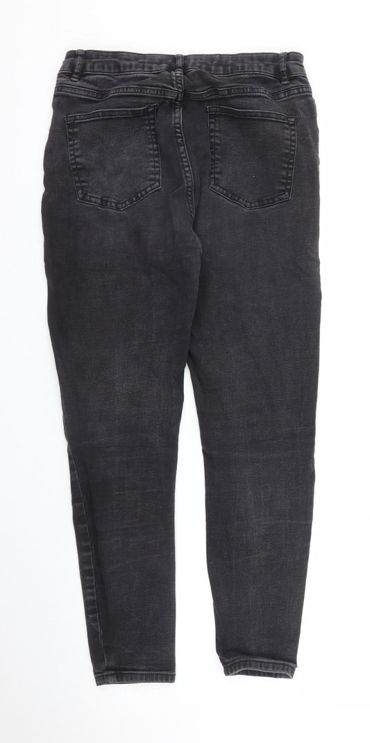 Denim 365 Womens Black Denim Skinny Jeans Size 12 L23 in