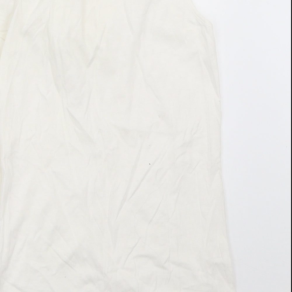 Womens UK Size XS Gap White Basic Tank