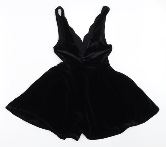 Pins & Needles Womens Black  Velour Playsuit One-Piece Size XS