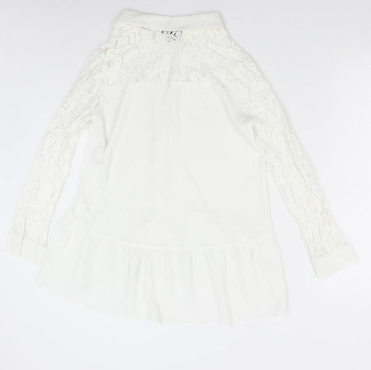 Primark Womens White Tunic Button-Up Size 10