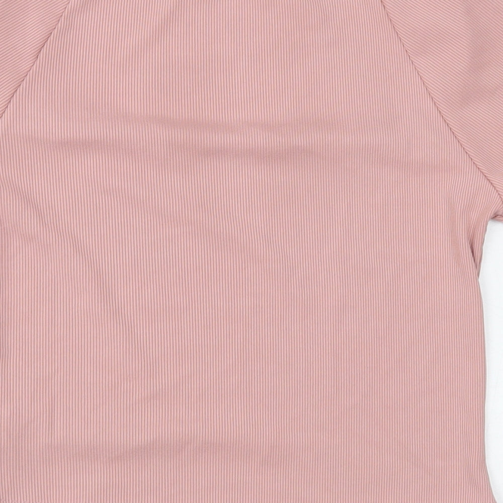 SheIn Womens Pink Cropped Blouse Size M