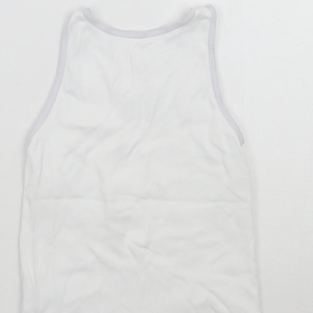 Nutmeg Boys White Basic Tank Size 7-8 Years