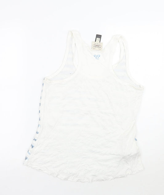 Womens UK Size L Mango White Basic Tank