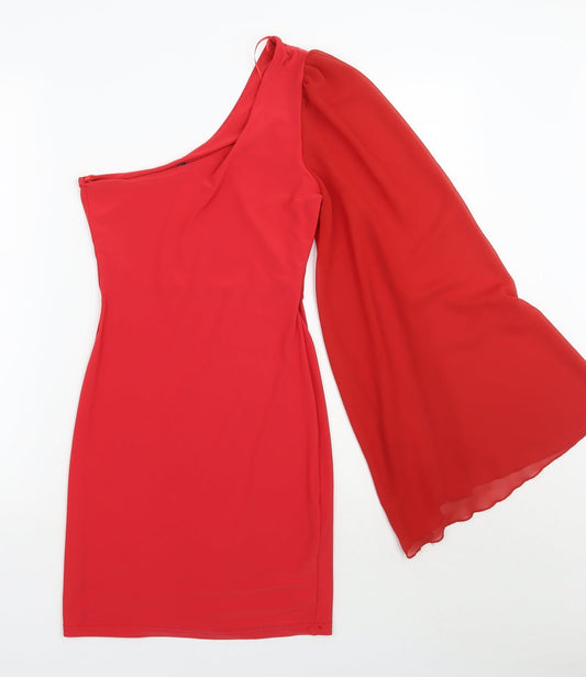 Additional front view of Rare women’s red a-line, size UK 8