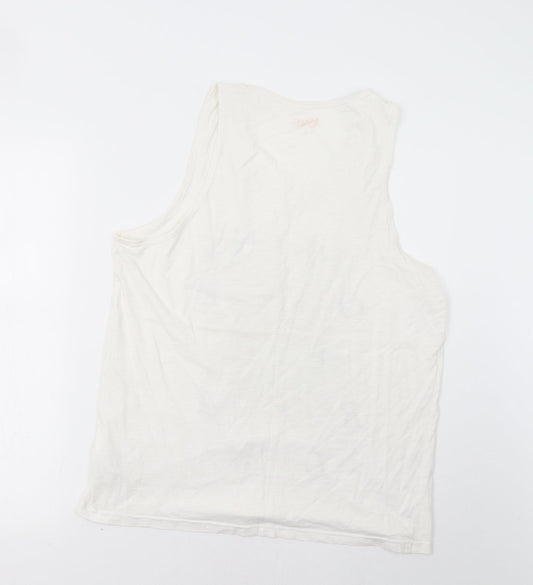 Womens UK Size L Matalan White Basic Tank
