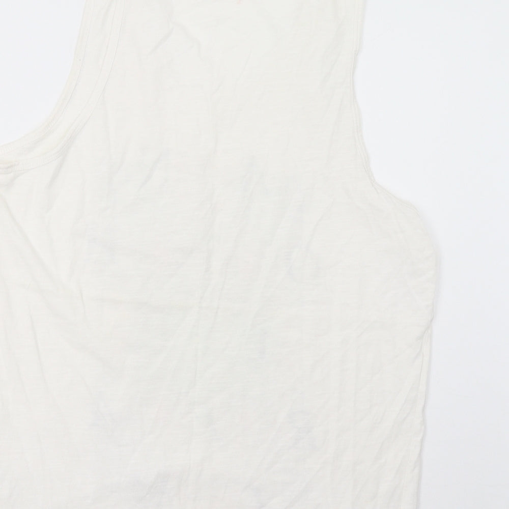 Womens UK Size L Matalan White Basic Tank