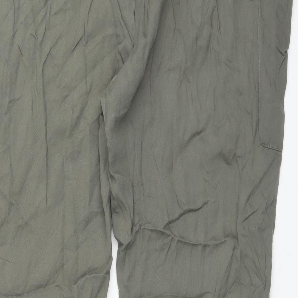 Womens UK Size 10 Papaya Regular Fit Green Trousers