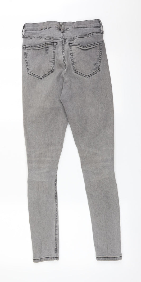 Topshop Womens Grey Skinny Jeans Size 26 L32 in