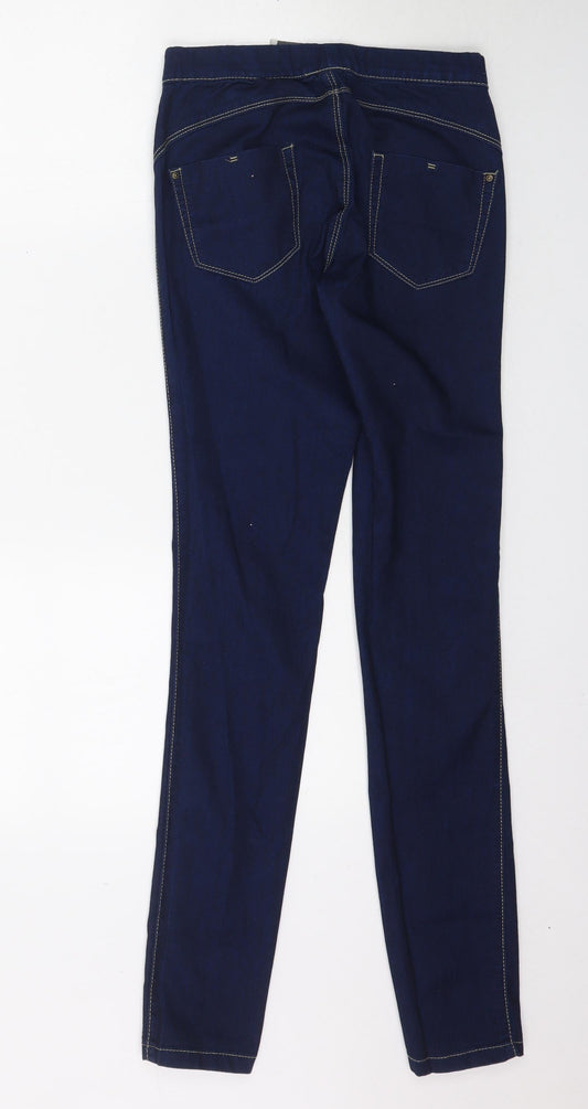 Denim Co. Womens Blue Denim Jegging Jeans Size 4 L32 in