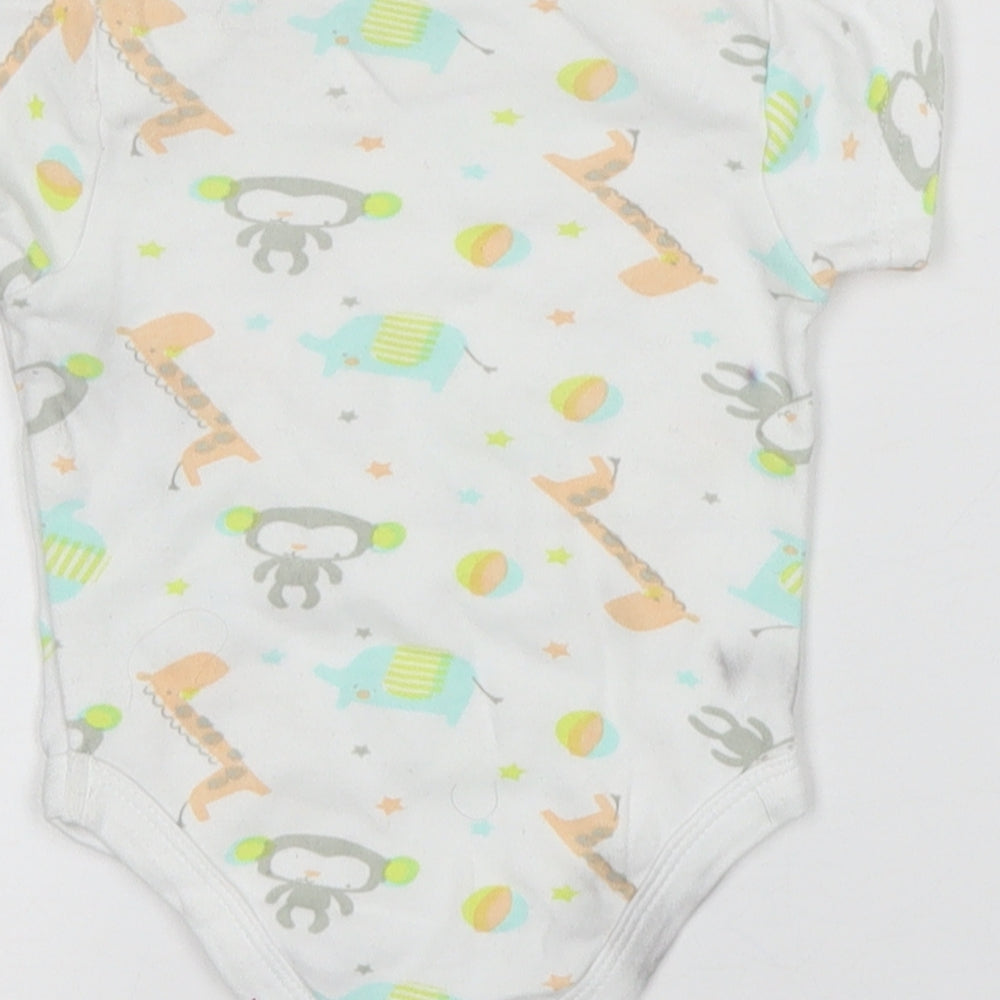 B&M Baby Multicoloured Animal Print Leotard One-Piece Size 0-3 Months
