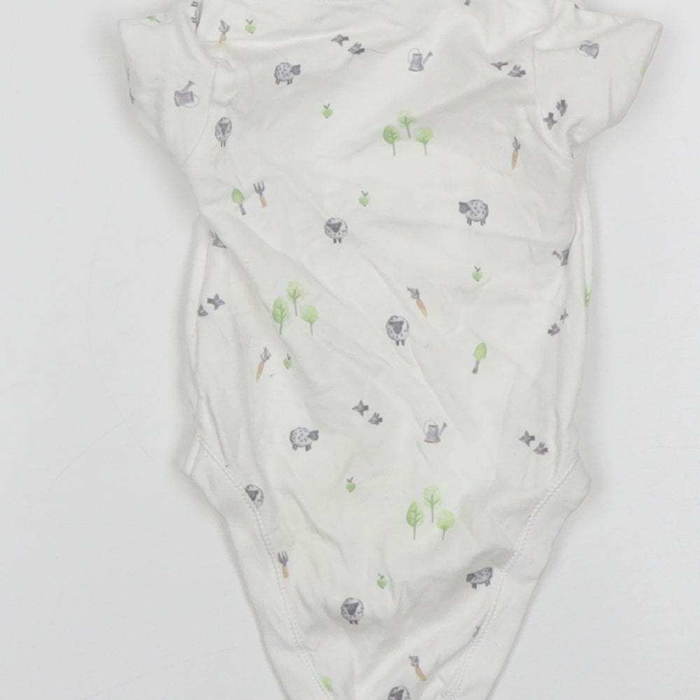 George Baby White Animal Print Leotard One-Piece Size 3-6 Months