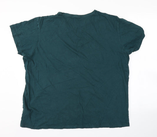 Primark Womens Green Basic T-Shirt Size 2XL