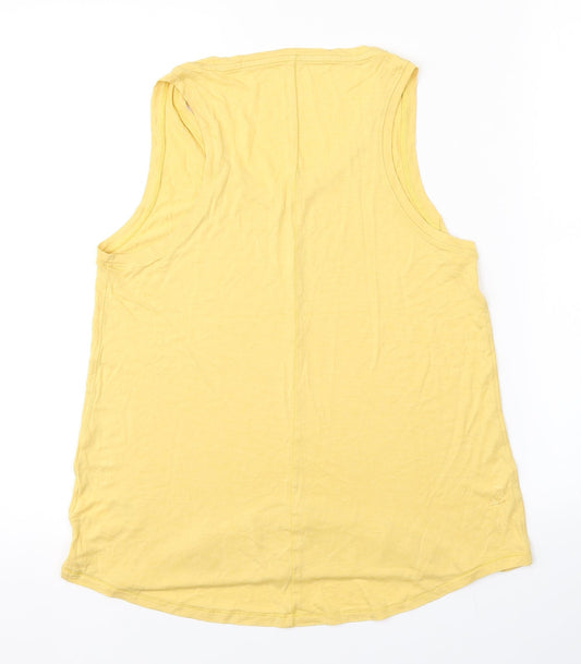 Womens UK Size M Gap Yellow Basic Tank