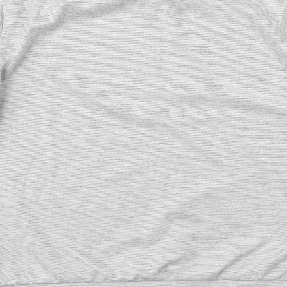 Brand and care label for In the Style women’s grey pullover sweatshirt, size UK 6