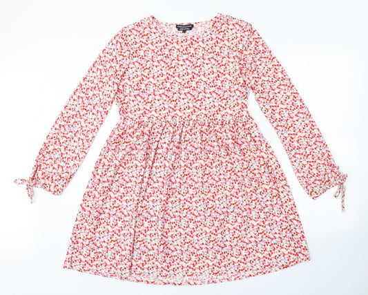 Additional front view of Wednesday's Girl women’s multicoloured floral a-line, size S