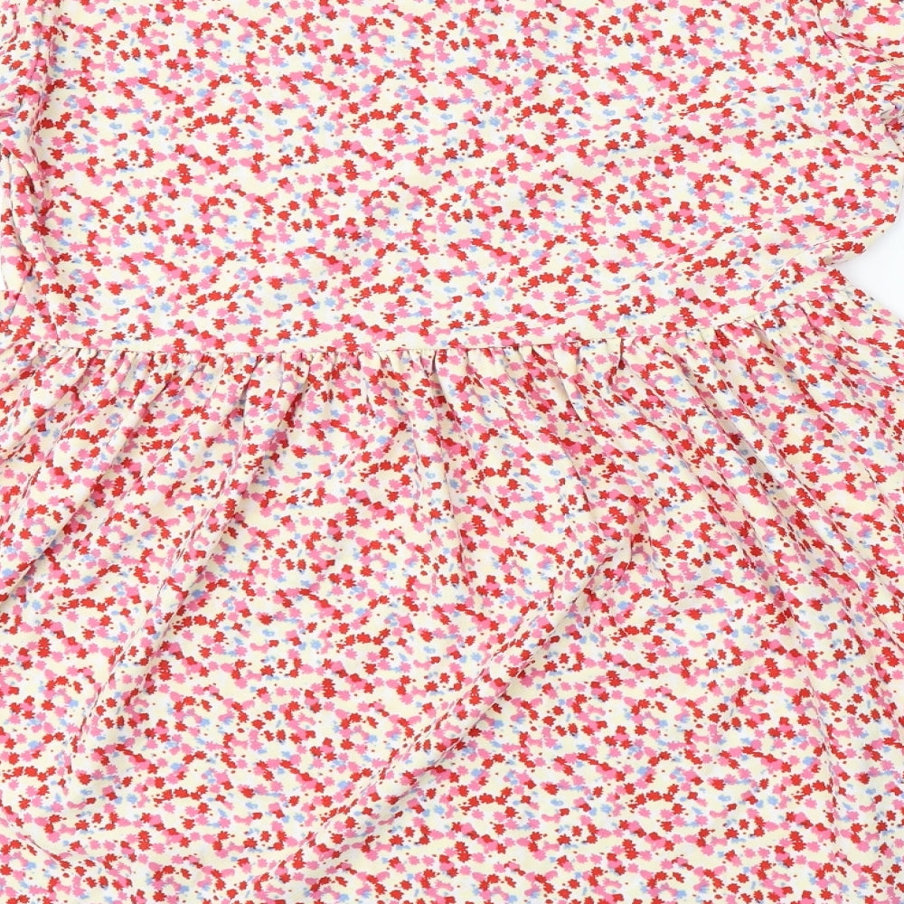 Brand and care label for Wednesday's Girl women’s multicoloured floral a-line, size S